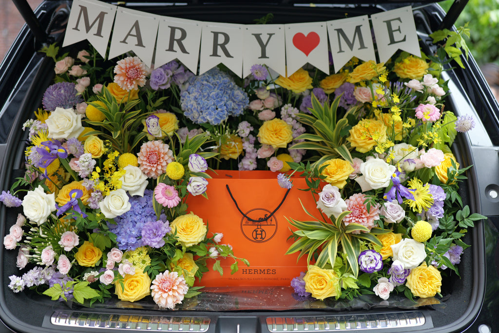Luxury Floral Trunk Surprise Setup