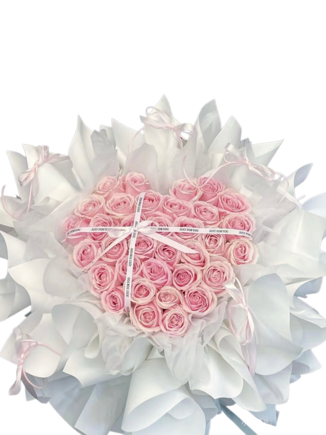 Pink Heart Rose Bouquet