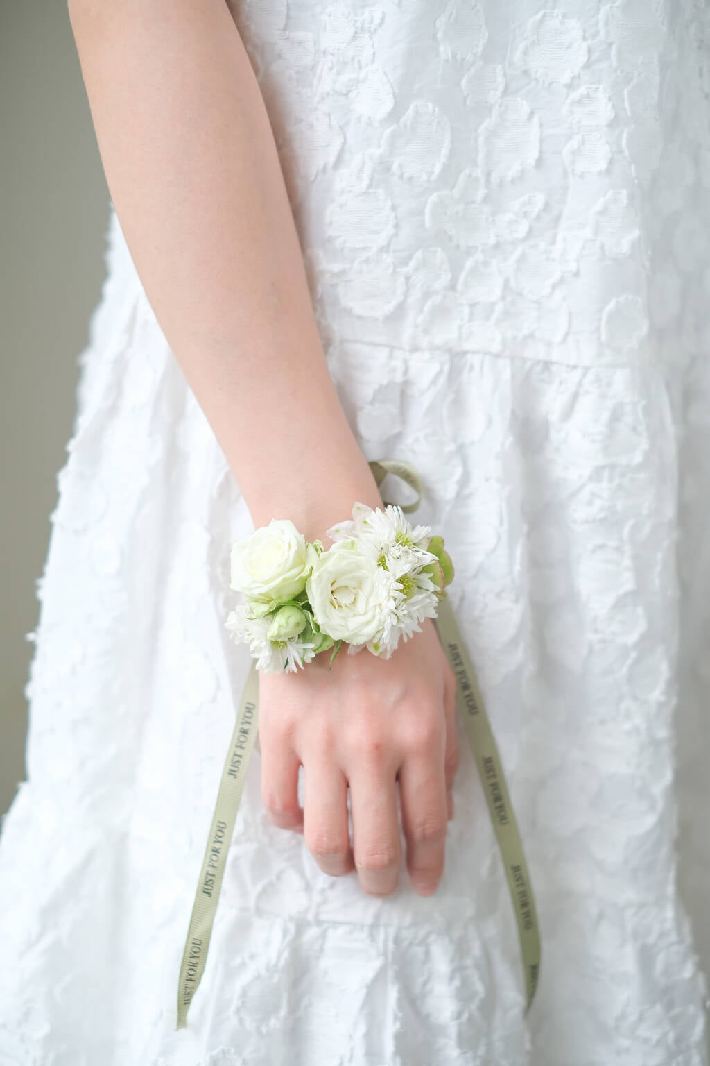 White Wedding Wrist Corsage | Bay Area Florist