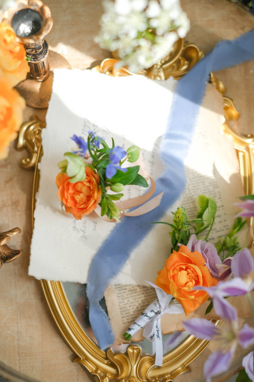 Luxury garden rose boutonniere collection