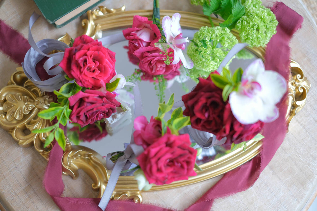 Garden rose boutonniere collection by Florea Florals