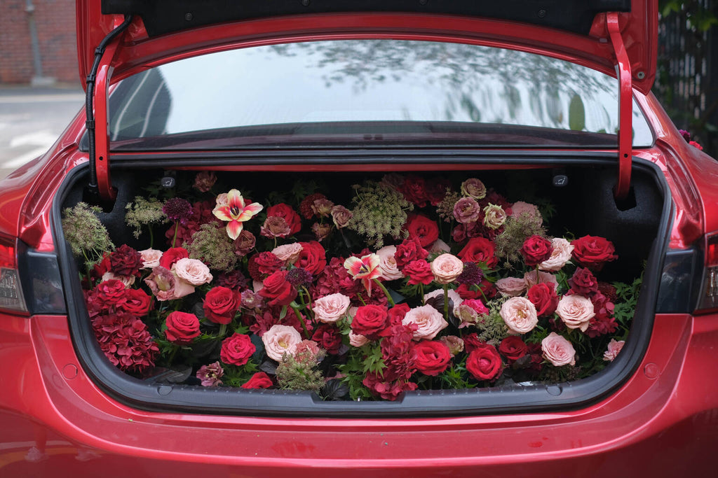 Luxury Floral Trunk Surprise Setup