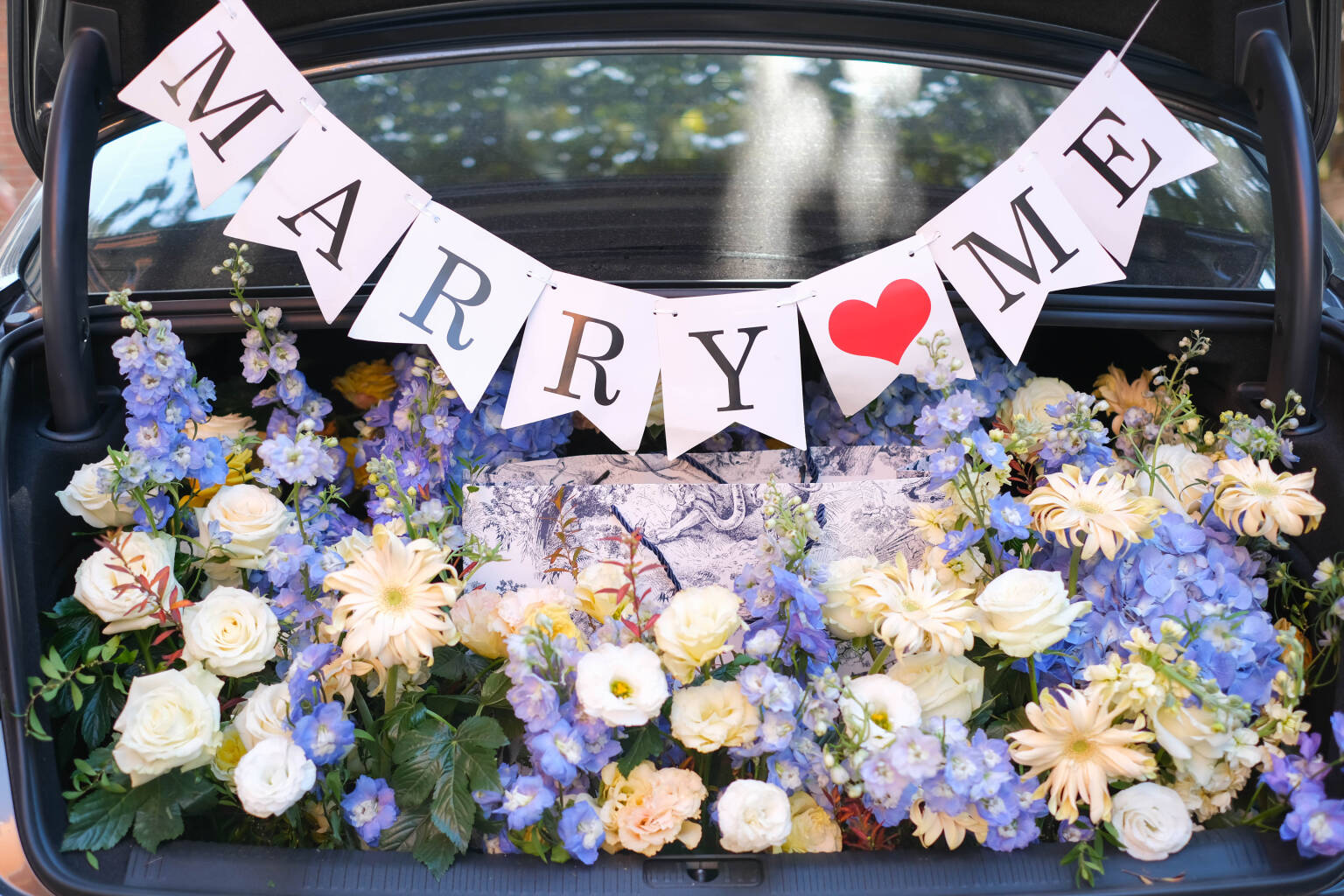 Luxury Floral Trunk Surprise Setup