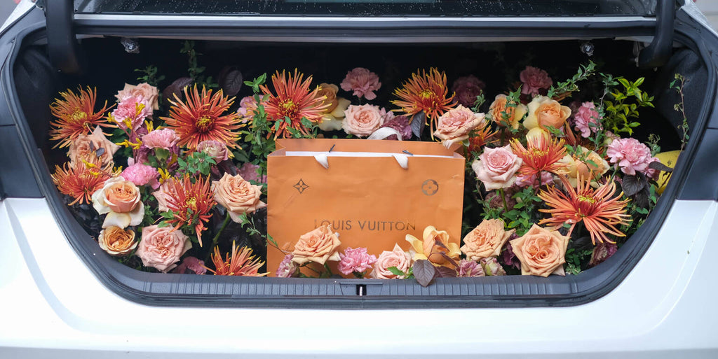 Luxury Floral Trunk Surprise Setup