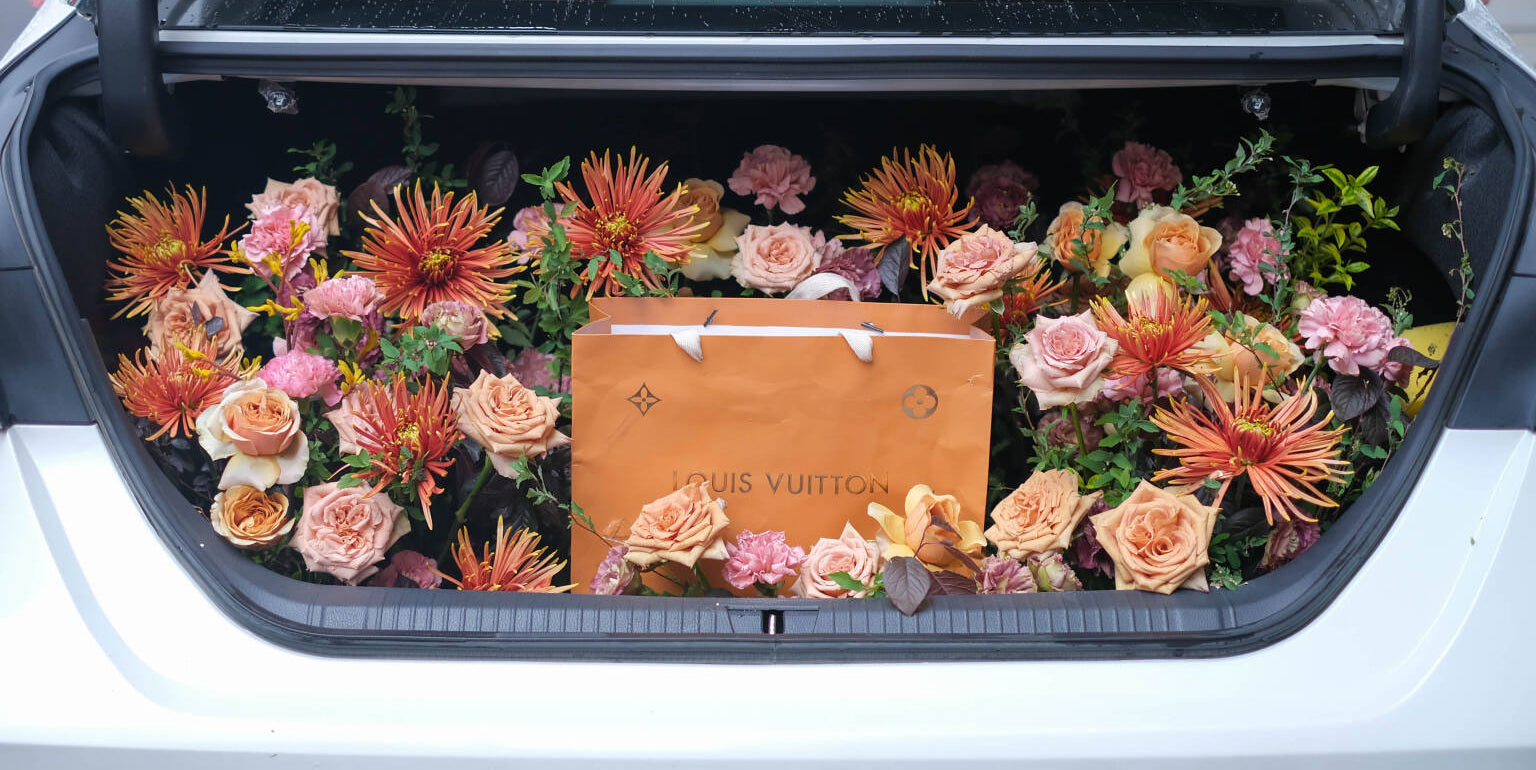 Luxury Floral Trunk Surprise Setup